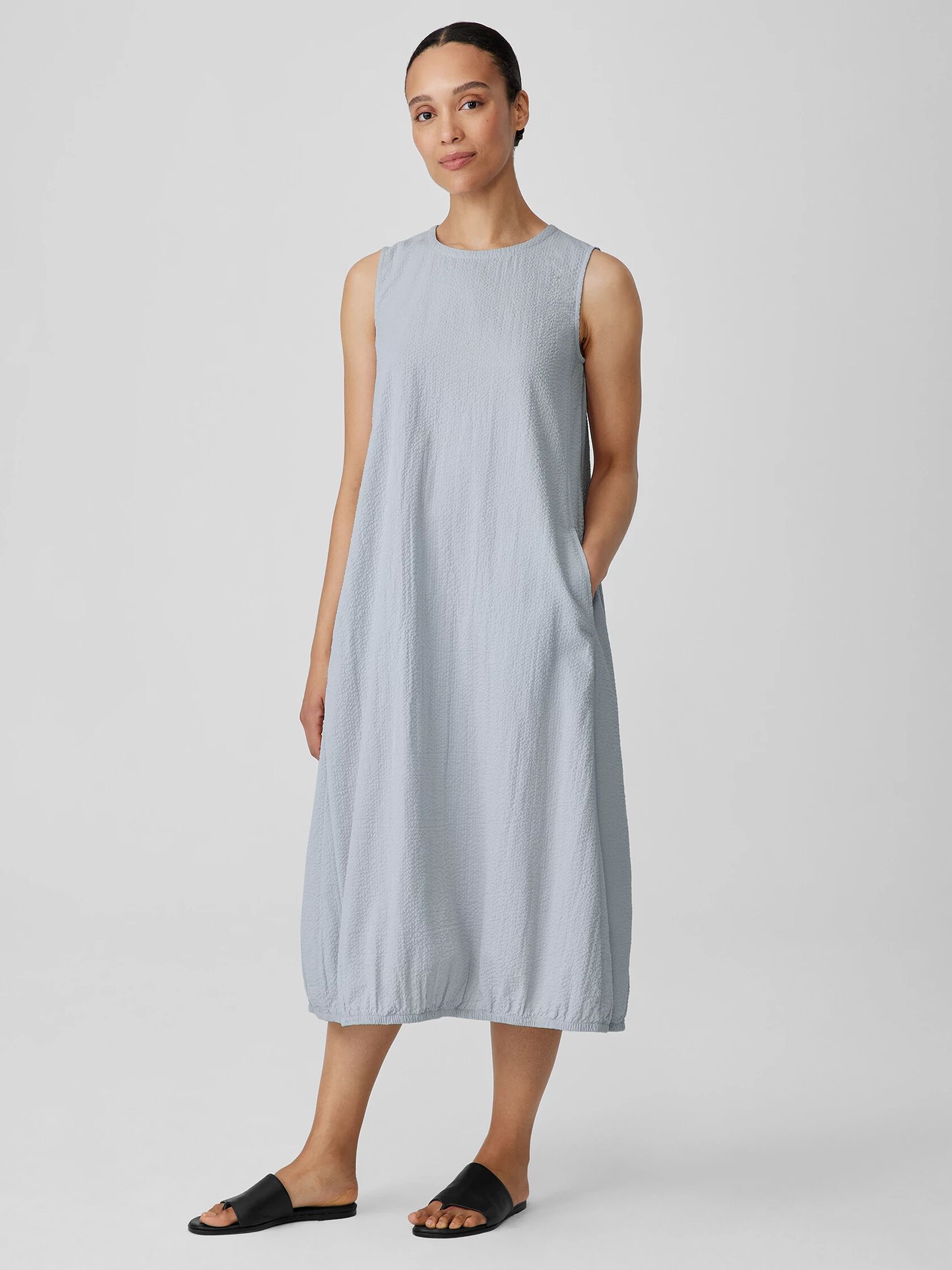 Organic Cotton Ripple Lantern Dress