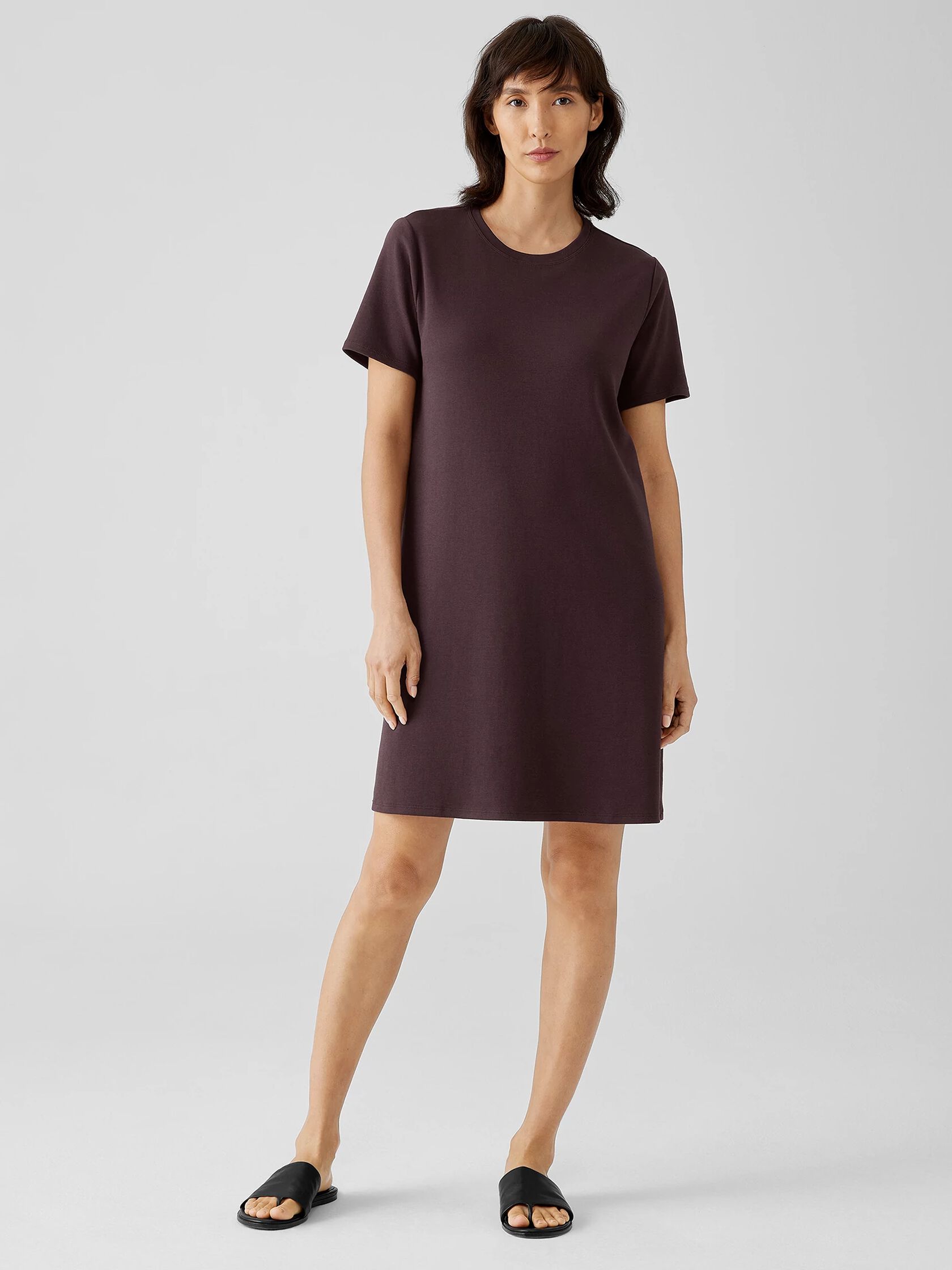 Organic Cotton Interlock Crew Neck Dress