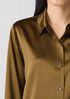 Stretch Silk Charmeuse Classic Collar Shirt