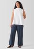 Pima Cotton Stretch Jersey Wide-Leg Pant