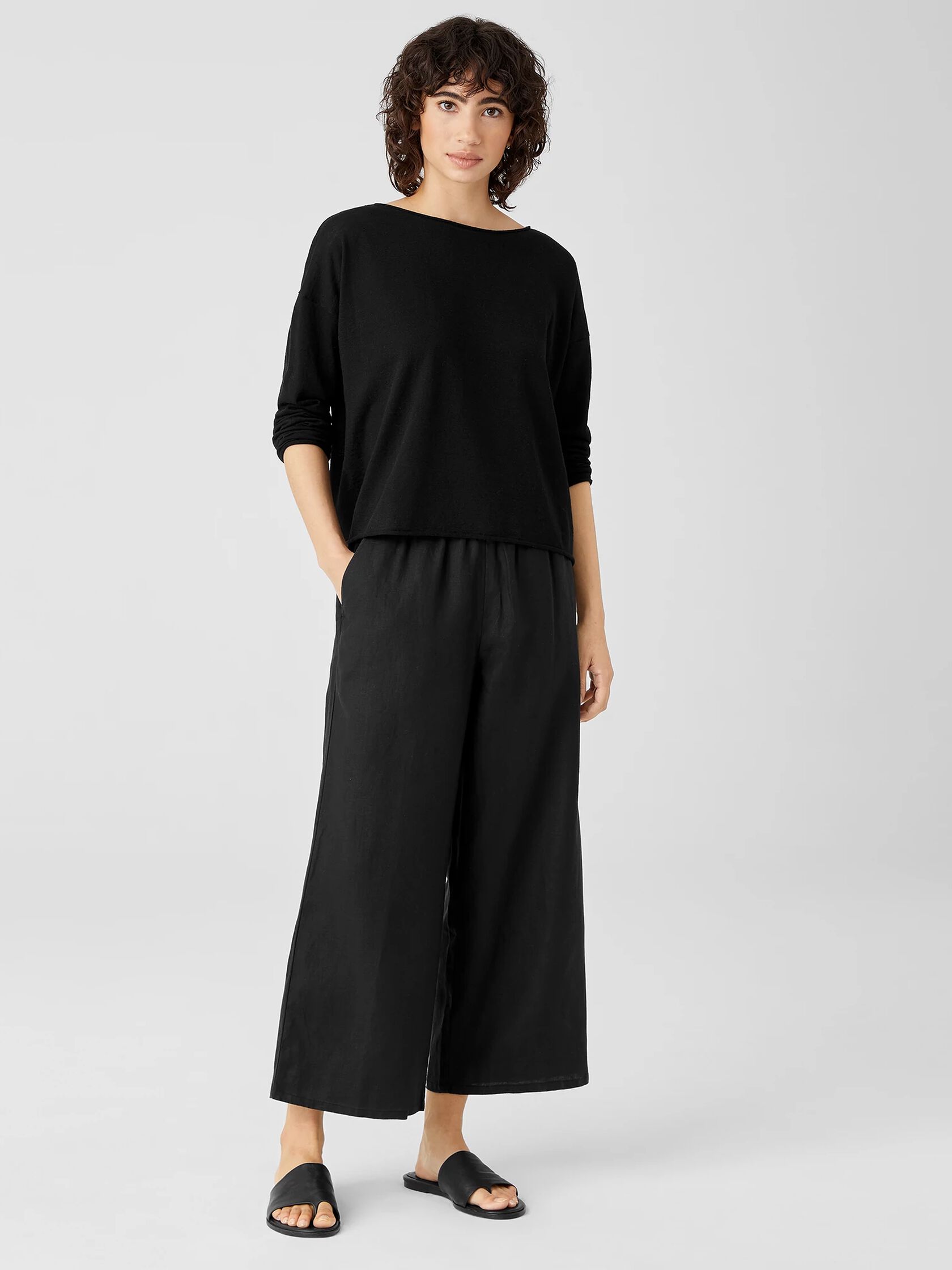 Organic Linen Cotton Jersey Box-Top