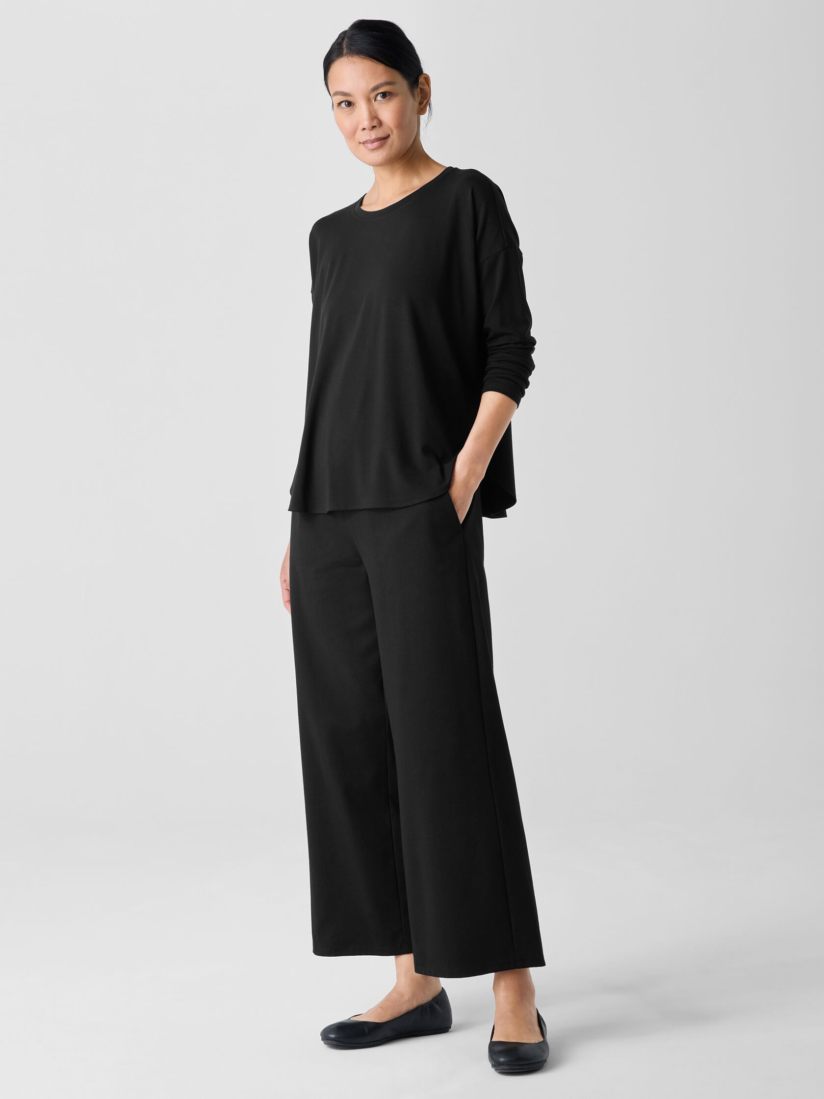 Fine Jersey Round Neck Top