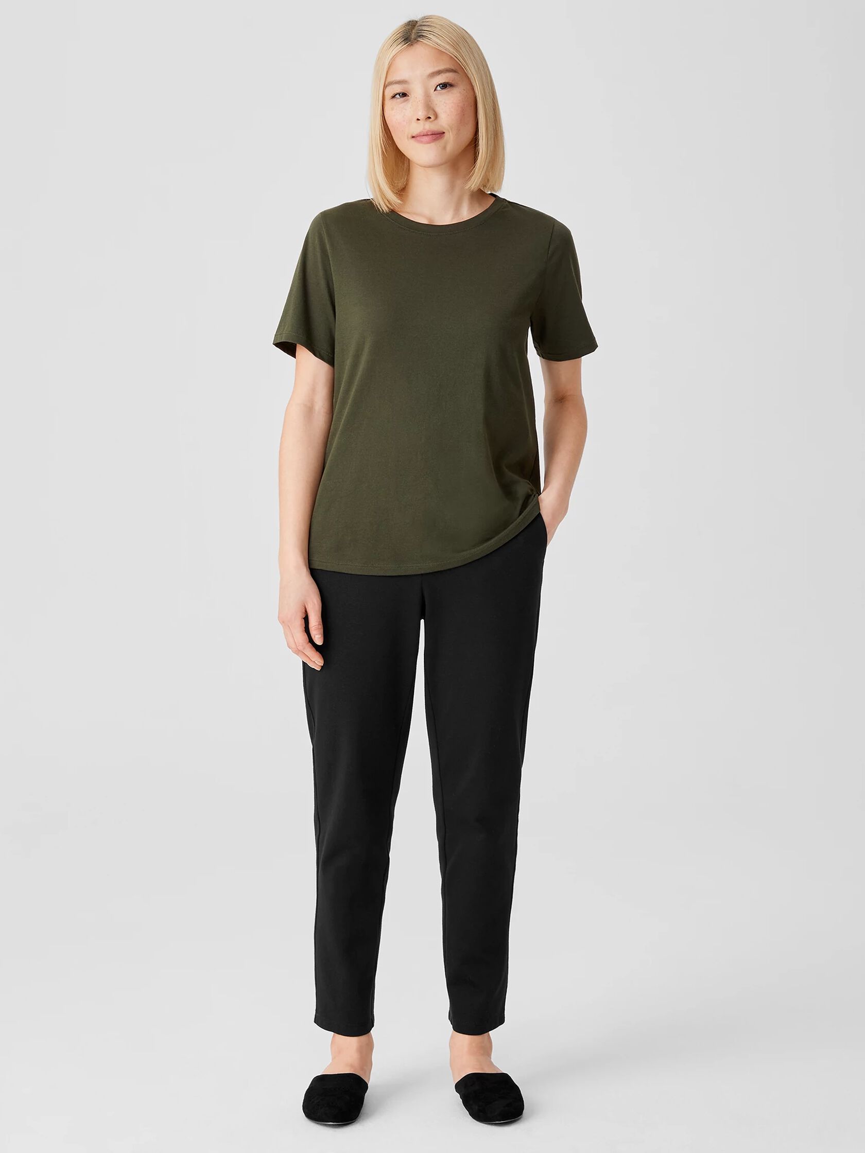 Organic Pima Cotton Jersey Round Neck Tee