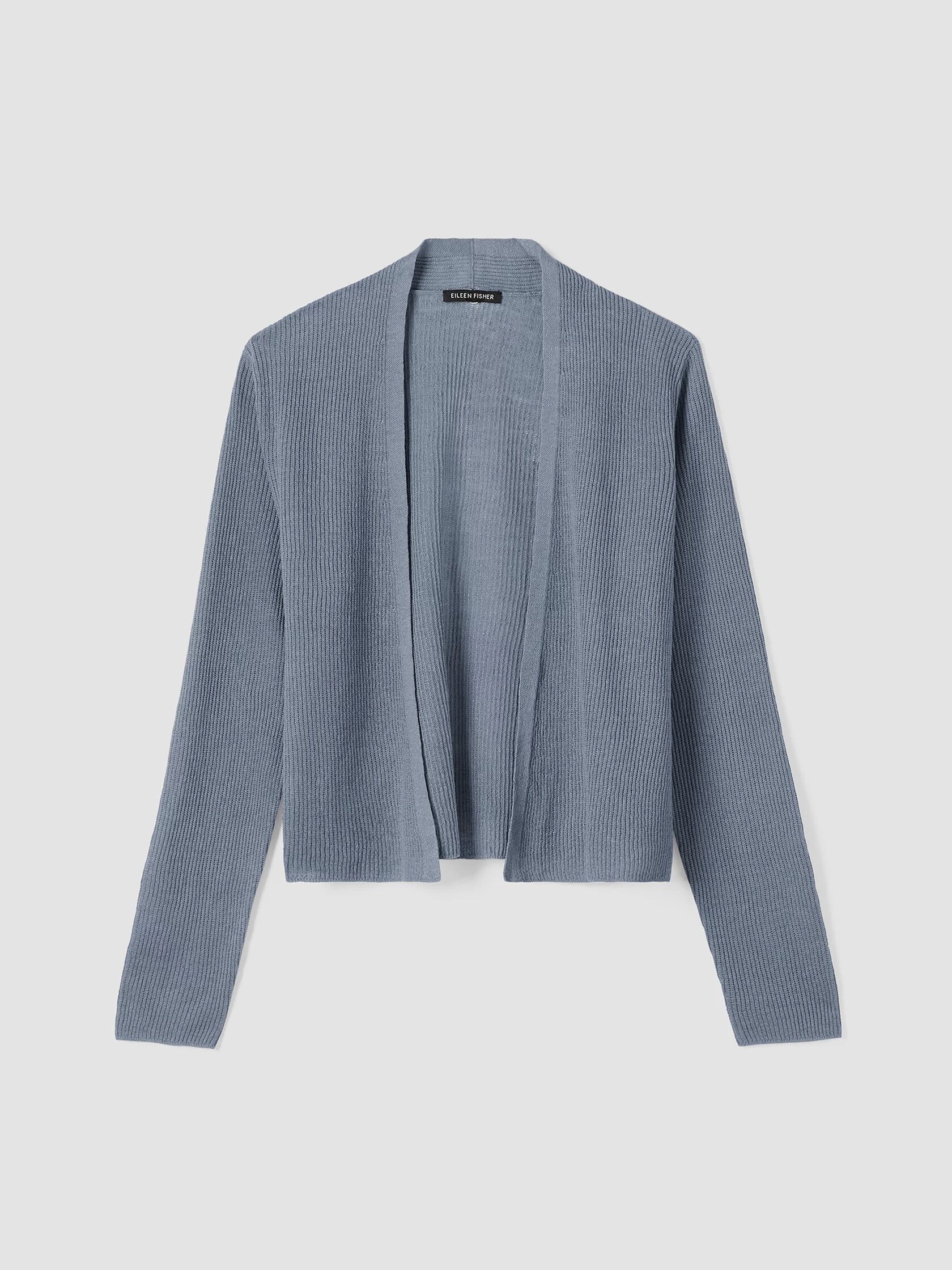 Organic Linen Cotton Airy Tuck Cropped Cardigan