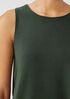 Stretch Jersey Knit Jewel Neck Tank