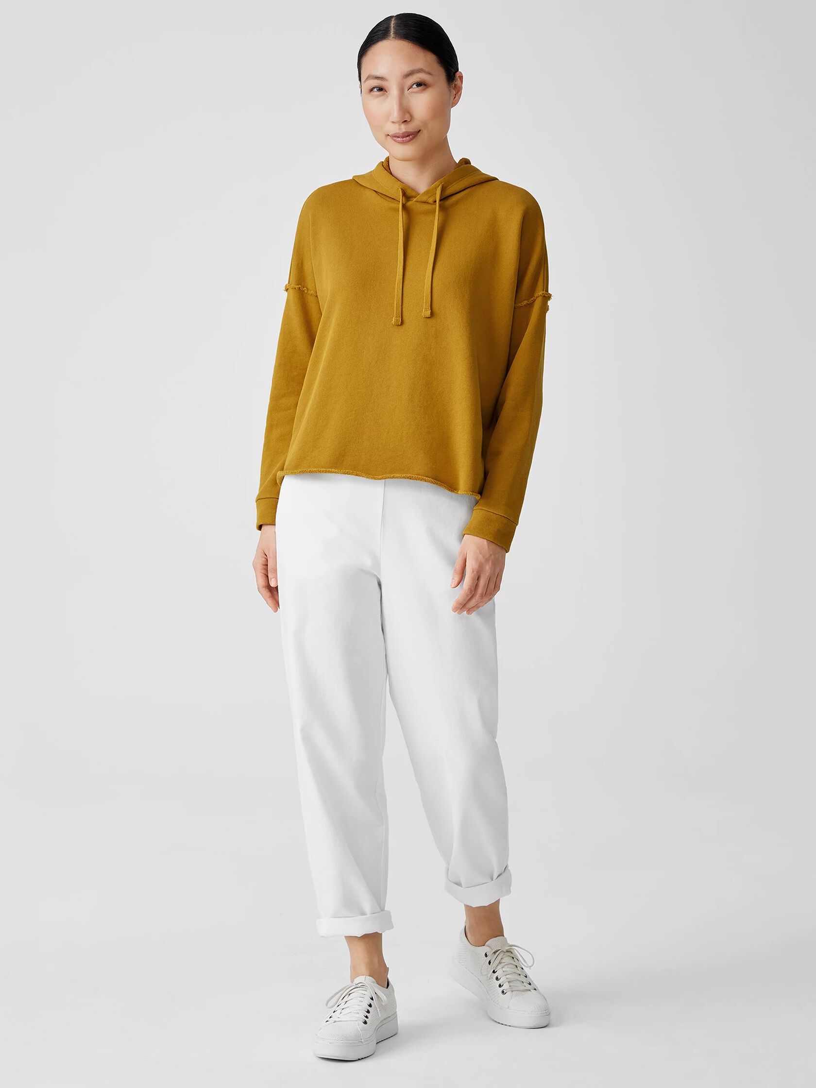 Organic Cotton French Terry Hooded Top