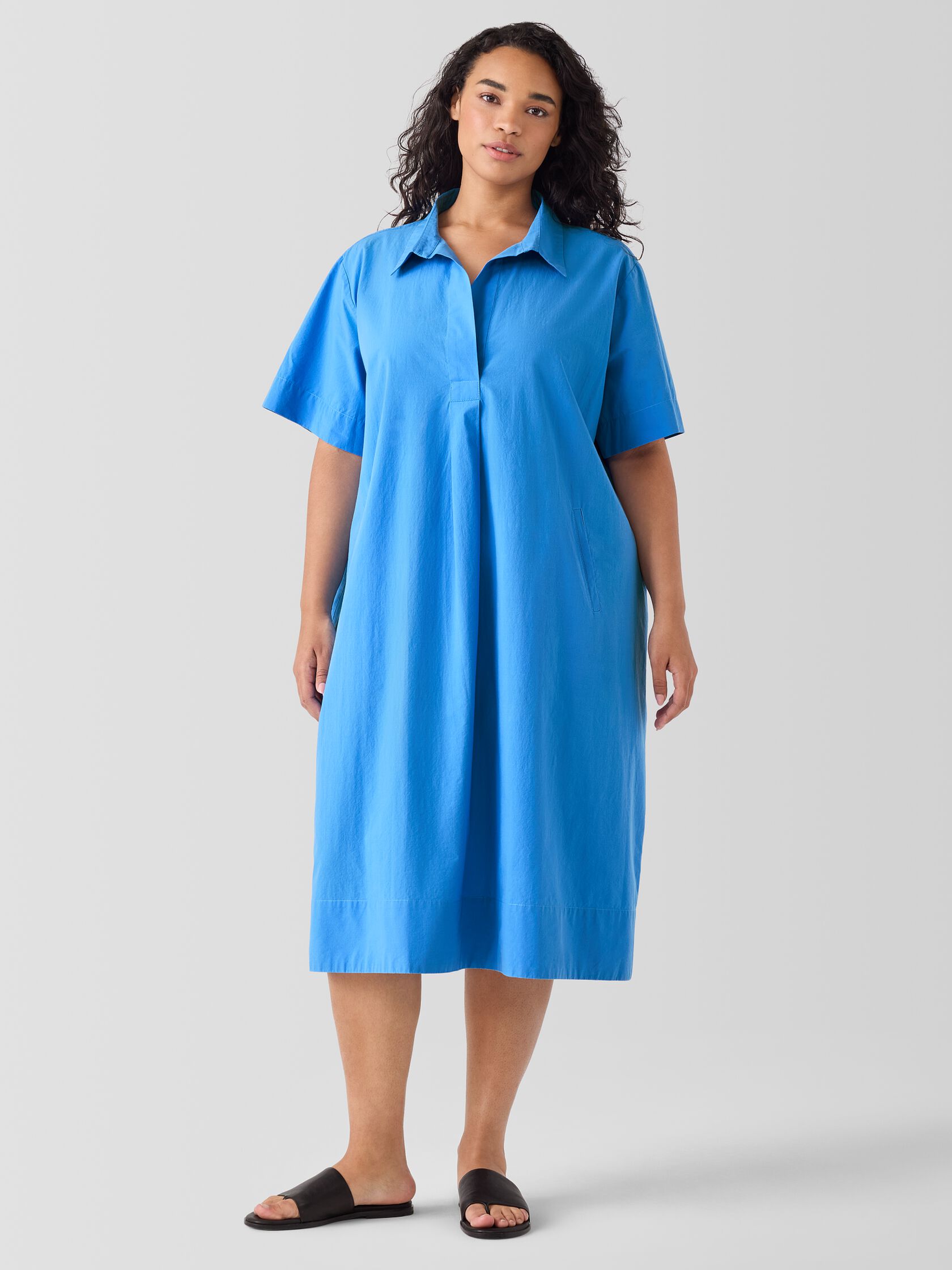 Washed Organic Cotton Poplin&nbsp;Dress