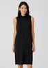 Stretch Jersey Knit Mock Neck Dress