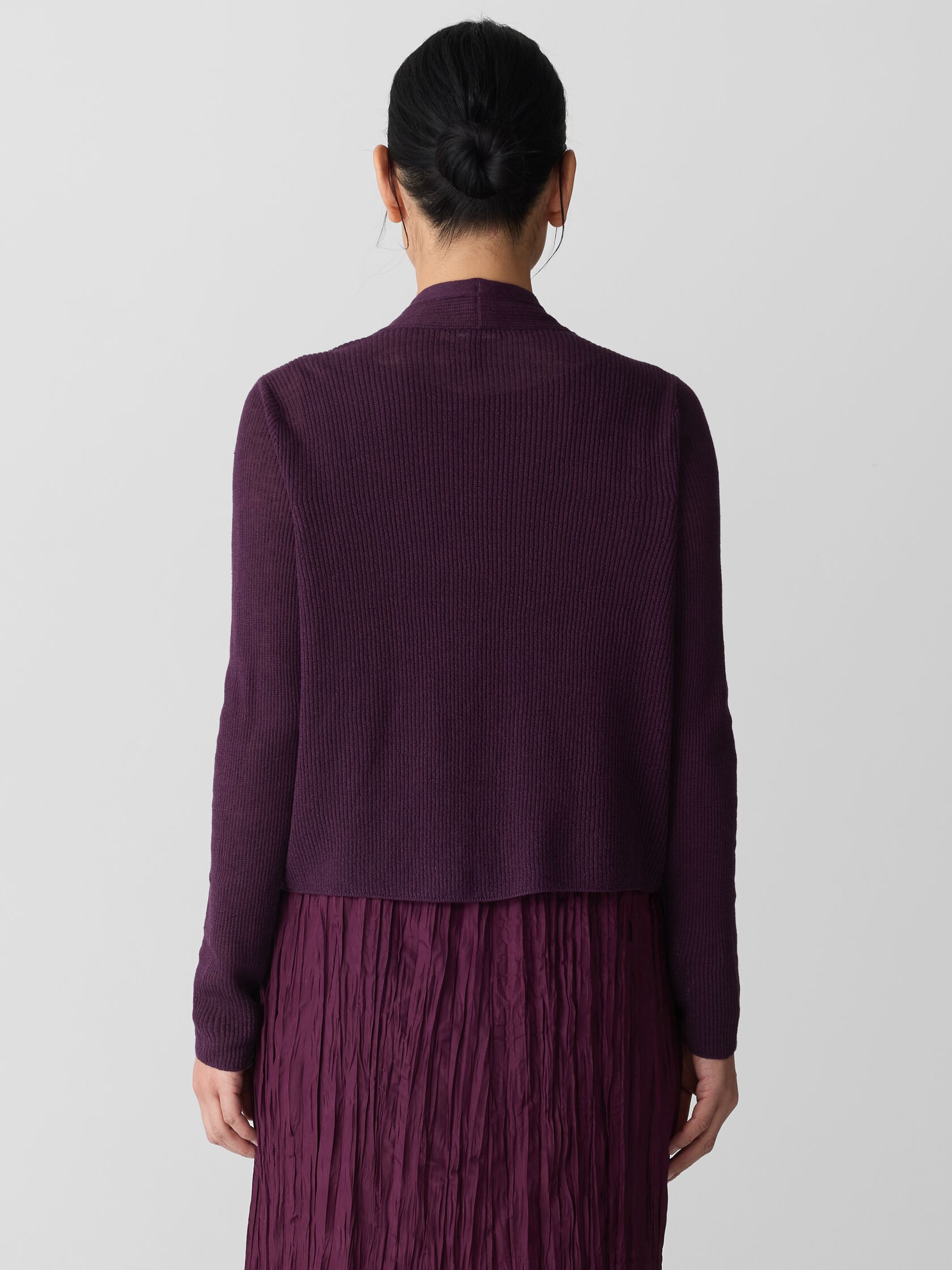 Organic Linen Cotton Cropped Cardigan