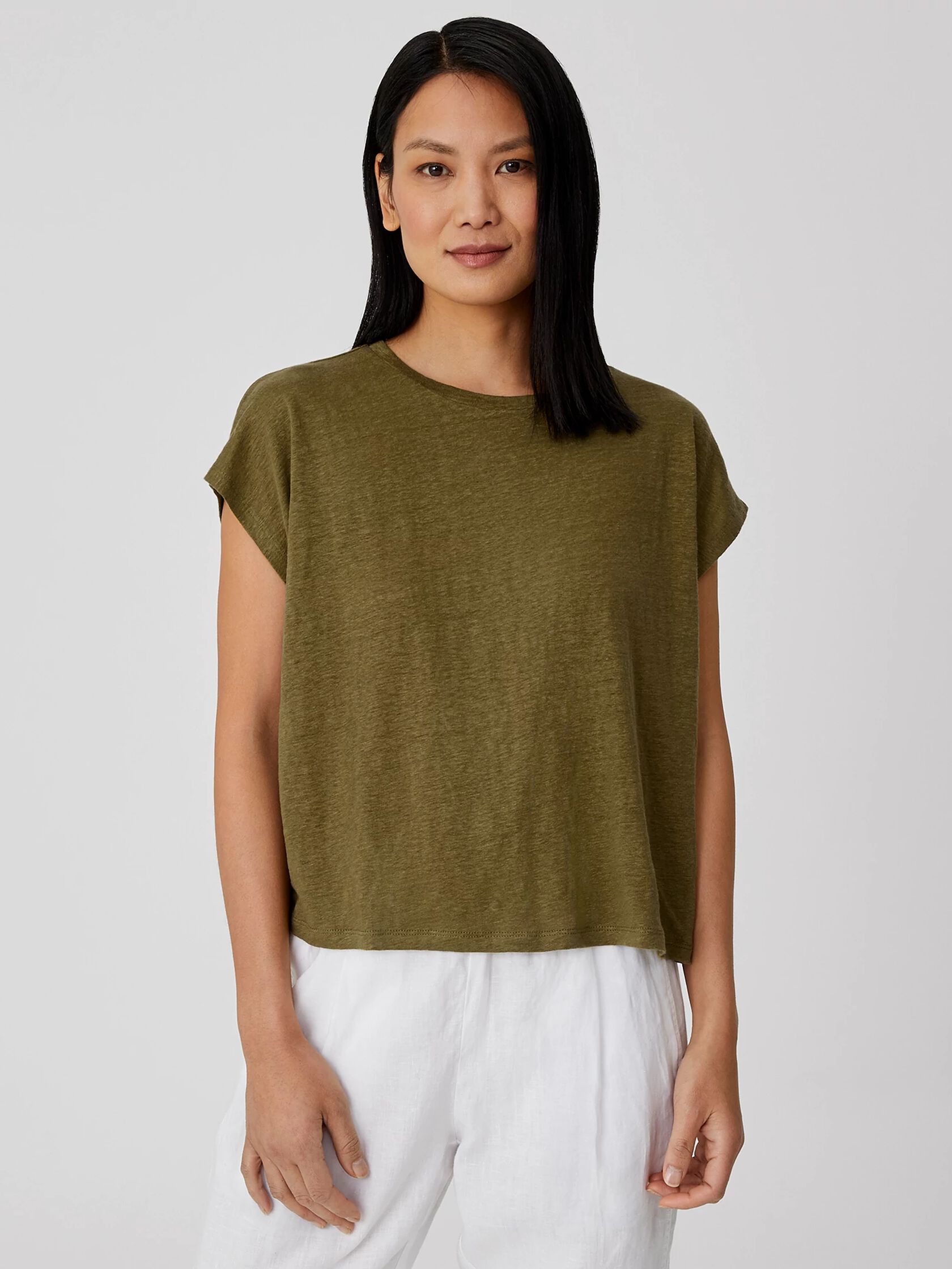 Organic Linen Jersey Square Top