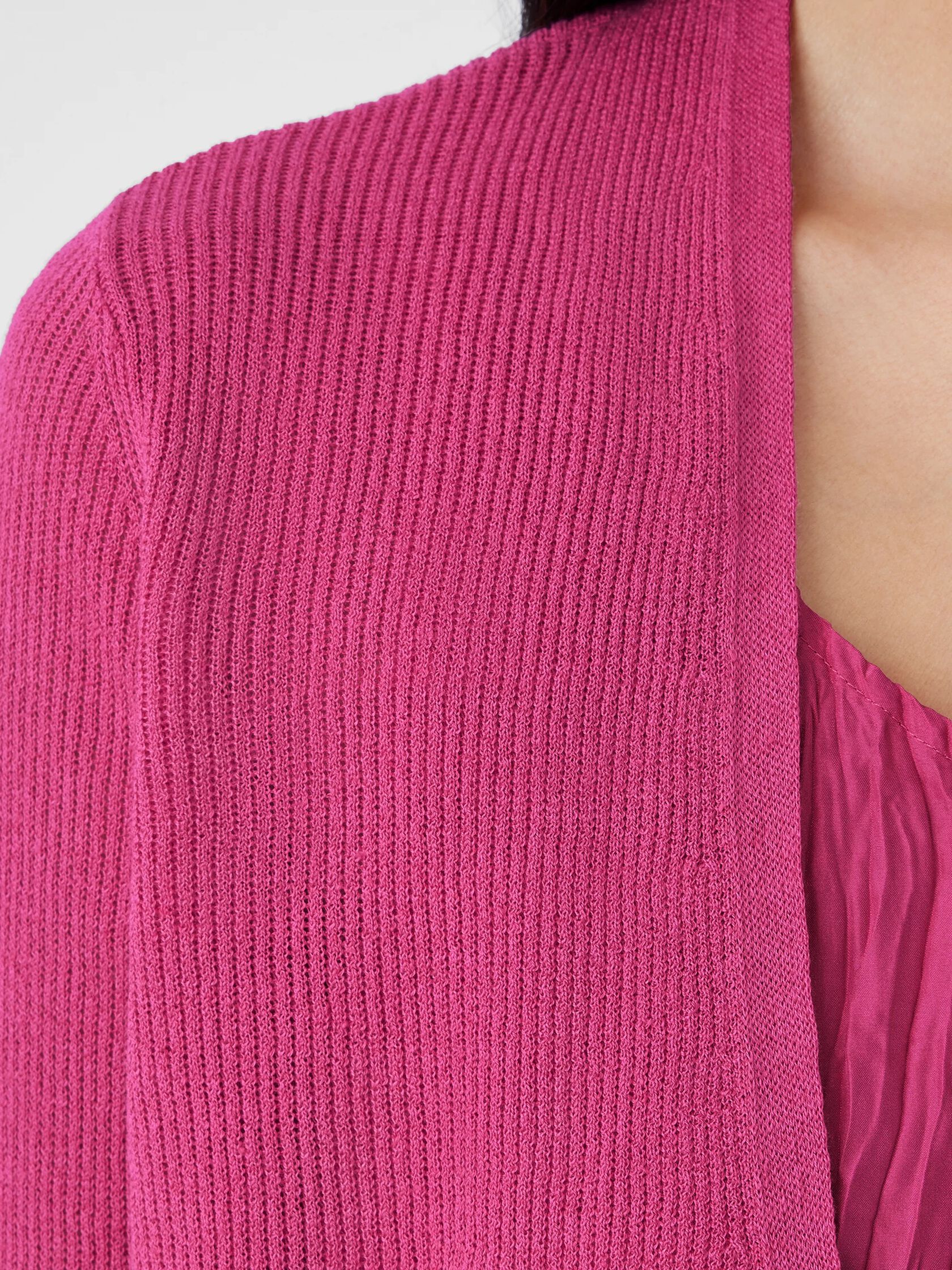 Organic Linen Cotton Airy Tuck Cropped Cardigan