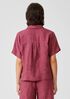 Washed Organic Linen Delave Short-Sleeve Shirt