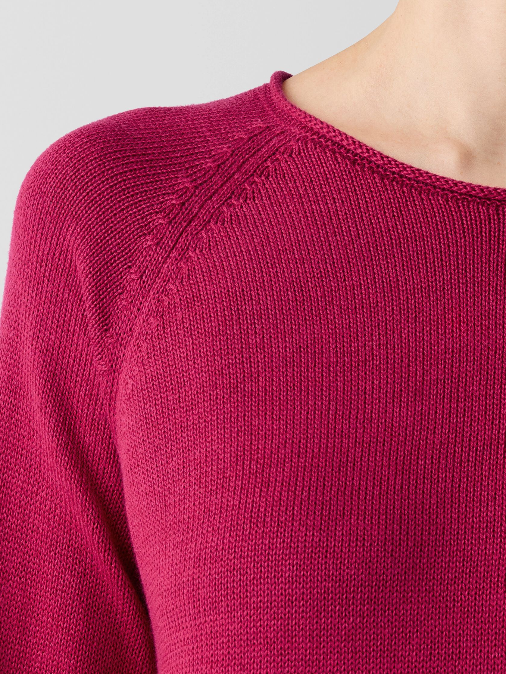 Peruvian Cotton Blend Crew Neck Top