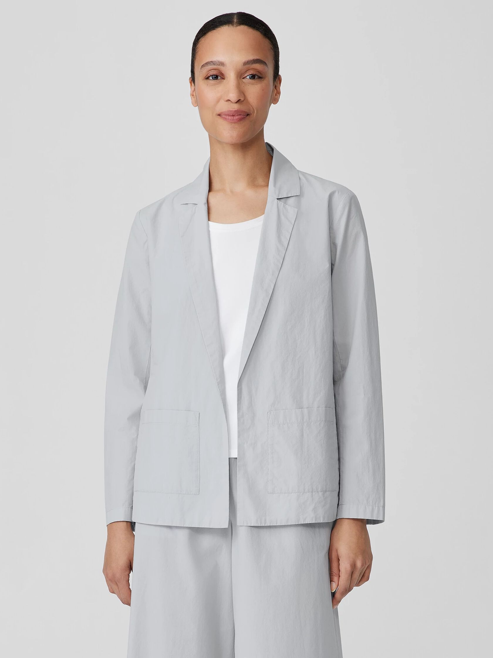Washed Organic Cotton Poplin Blazer