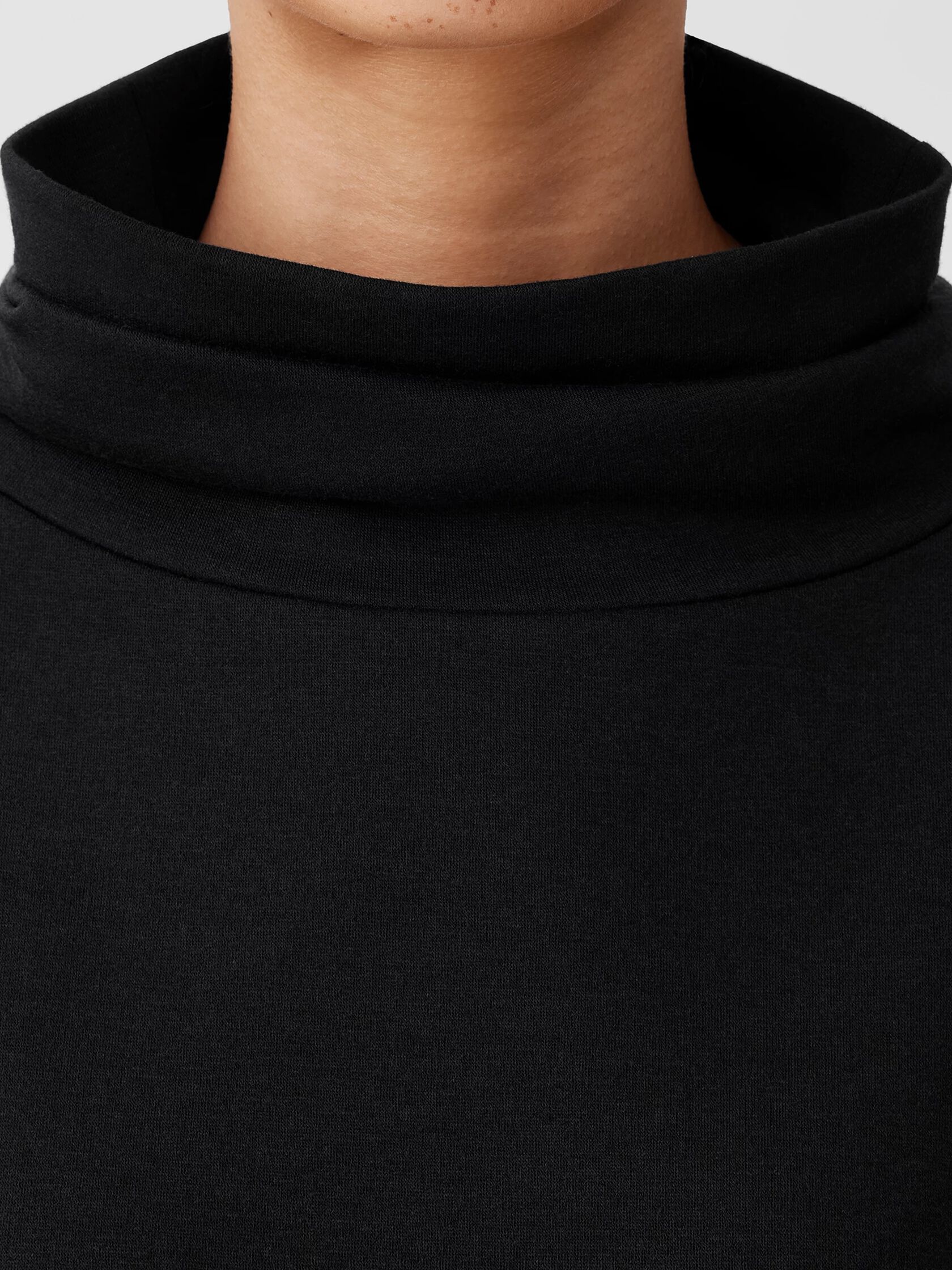 Cozy Brushed Terry Hug Funnel Neck Top