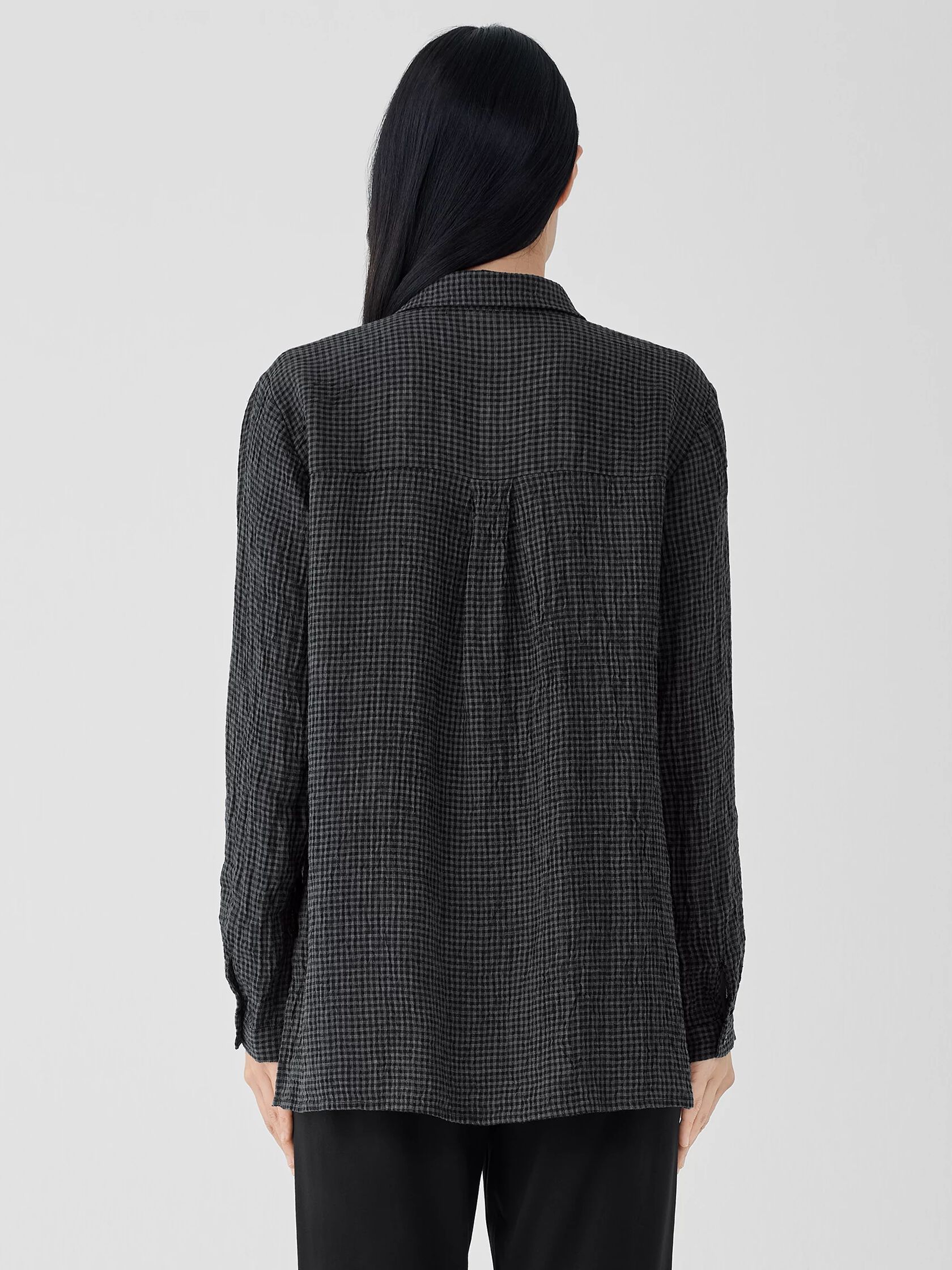 Puckered Organic Linen Classic Collar Shirt