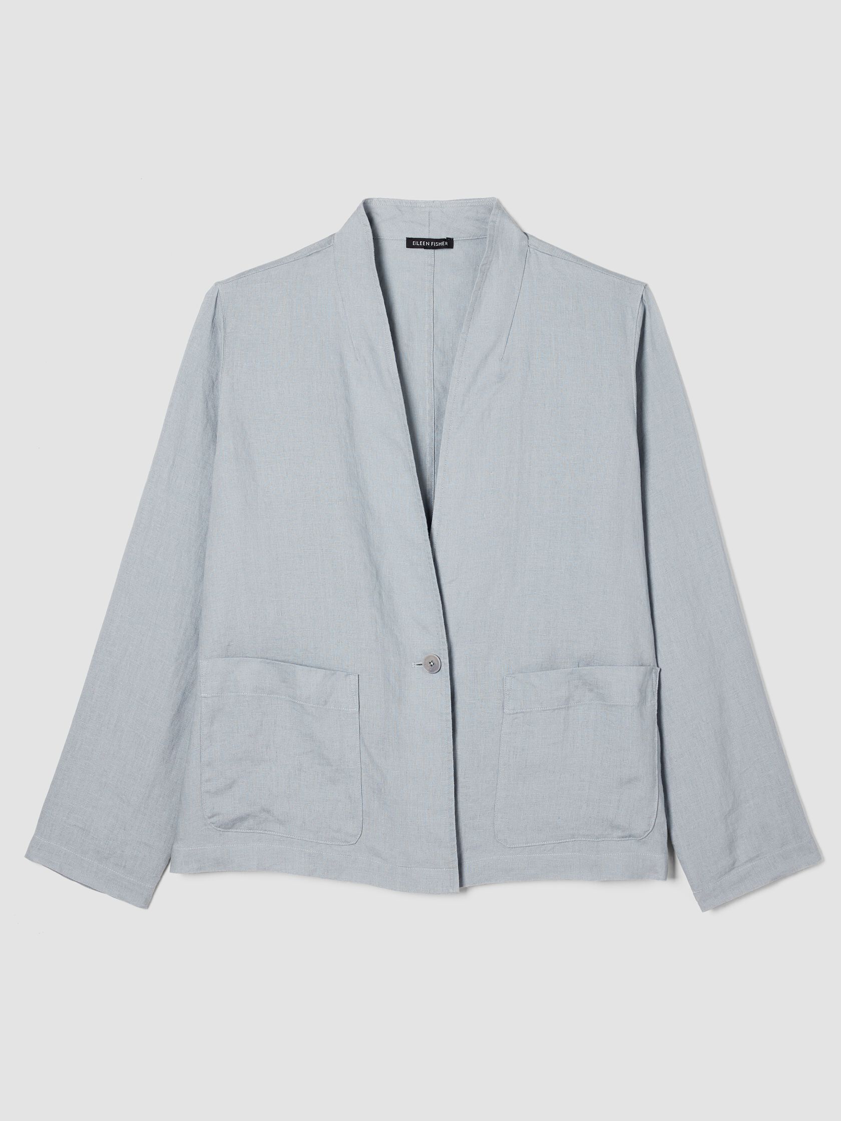Organic Linen High Collar Jacket