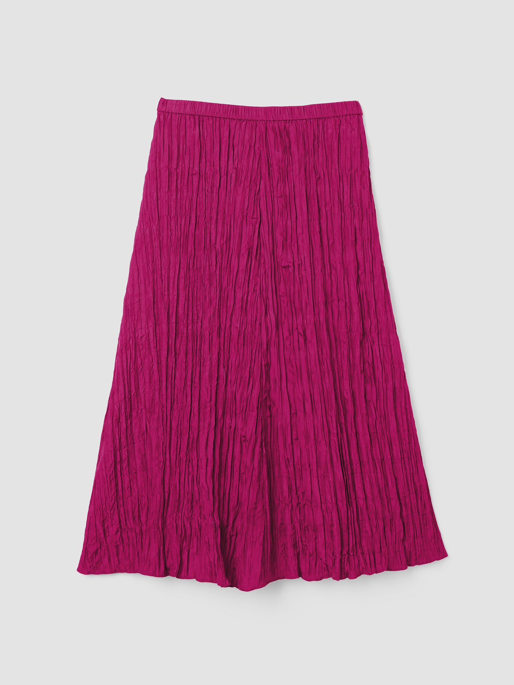 Crushed Silk Flared Skirt