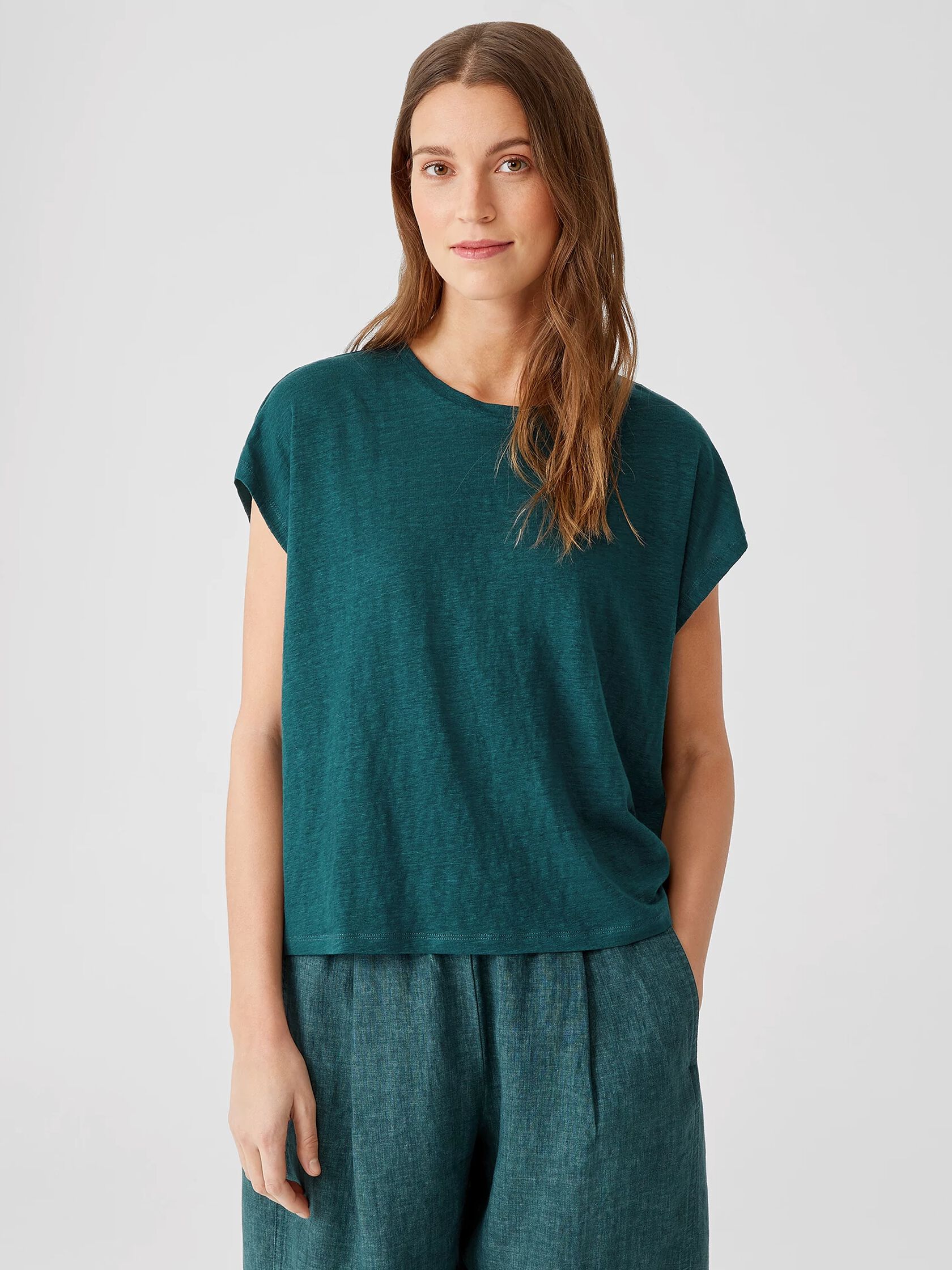 Organic Linen Jersey Square Top