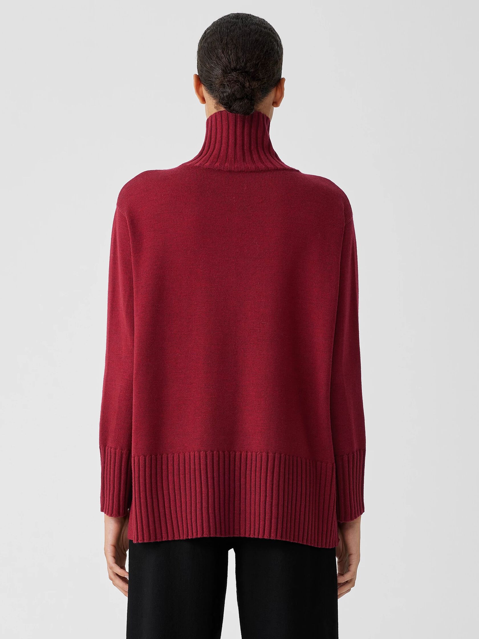 Merino Jersey Turtleneck in Regenerative Wool