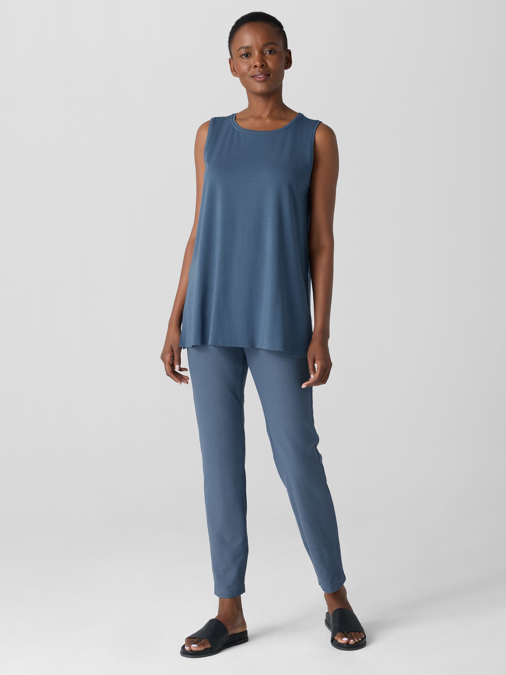 Stretch Jersey Knit Long Tank