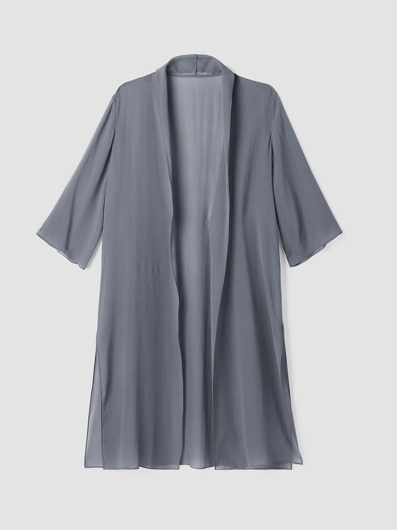 Sheer Silk Georgette High Collar Jacket