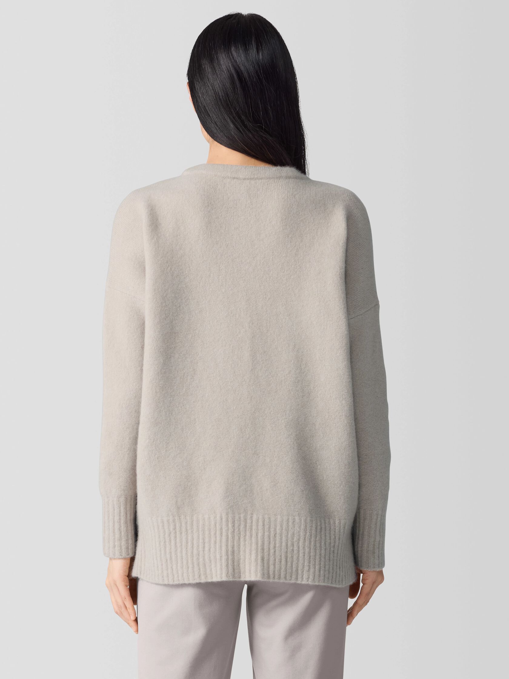 Cashmere Silk Bliss Crew Neck Long Top