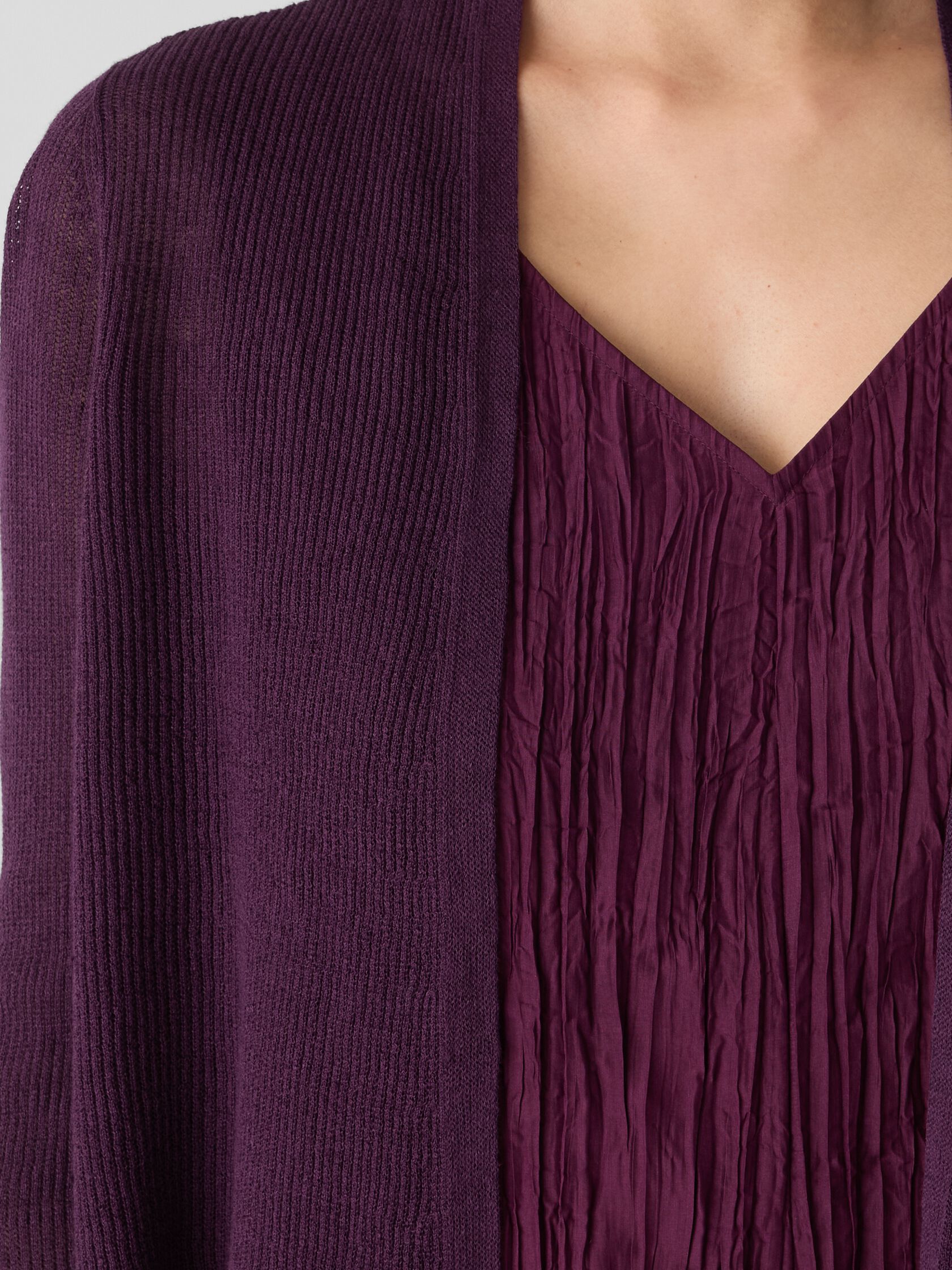 Organic Linen Cotton Cropped Cardigan