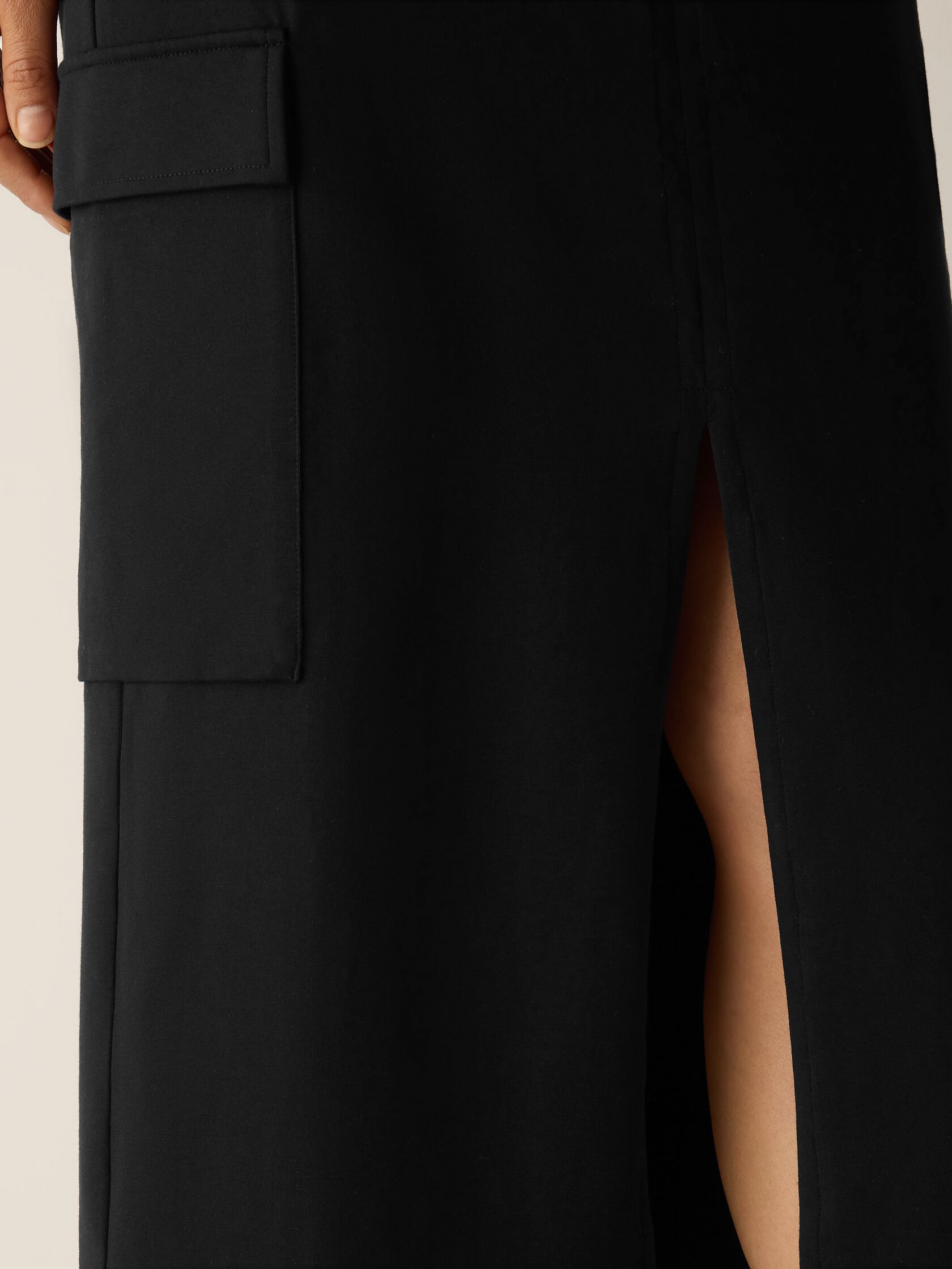 Pima Cotton Stretch Jersey Cargo Skirt