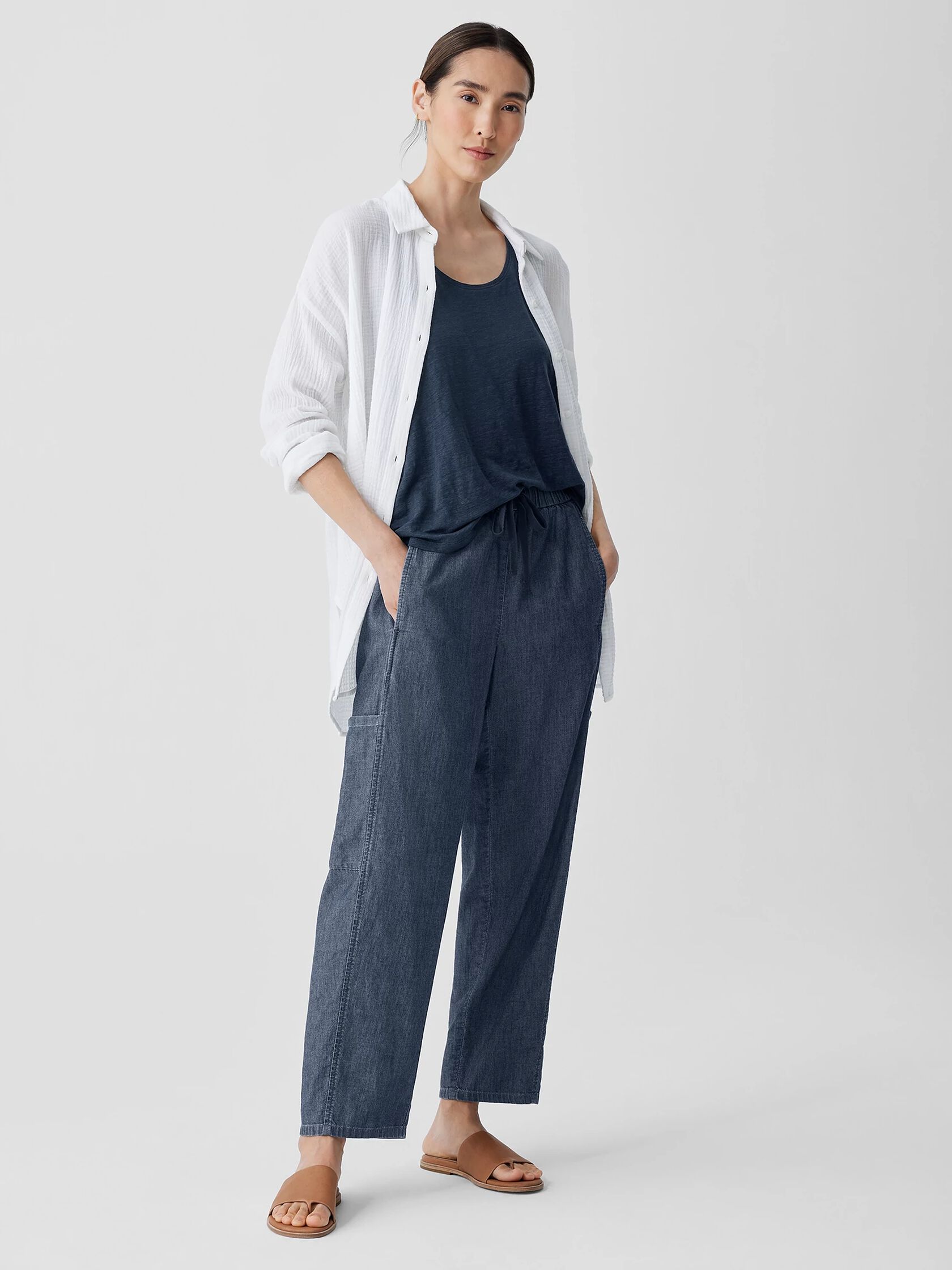 Airy Organic Cotton Twill Cargo Pant
