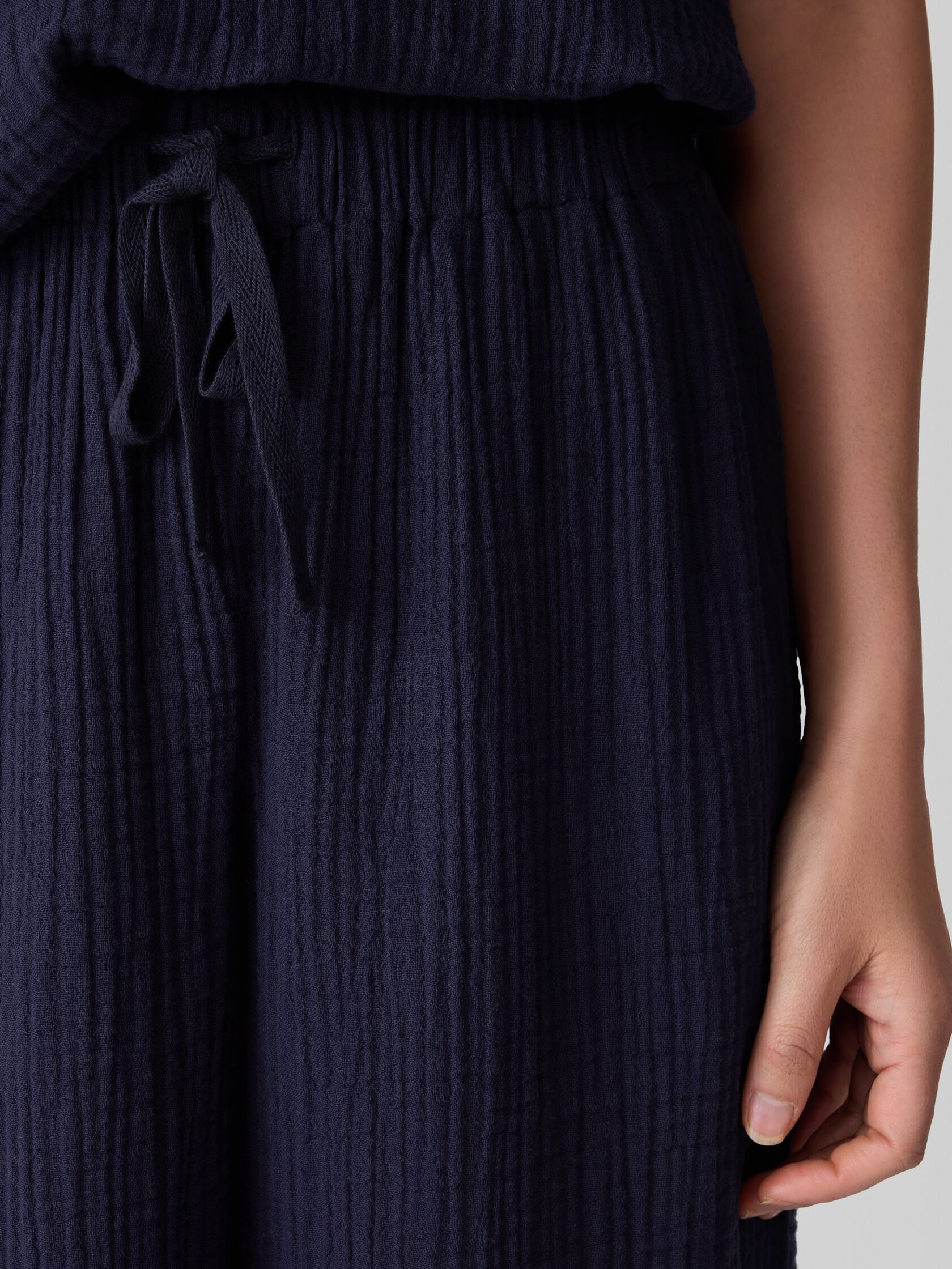 Organic Cotton Lofty Gauze Wide-Leg Pant