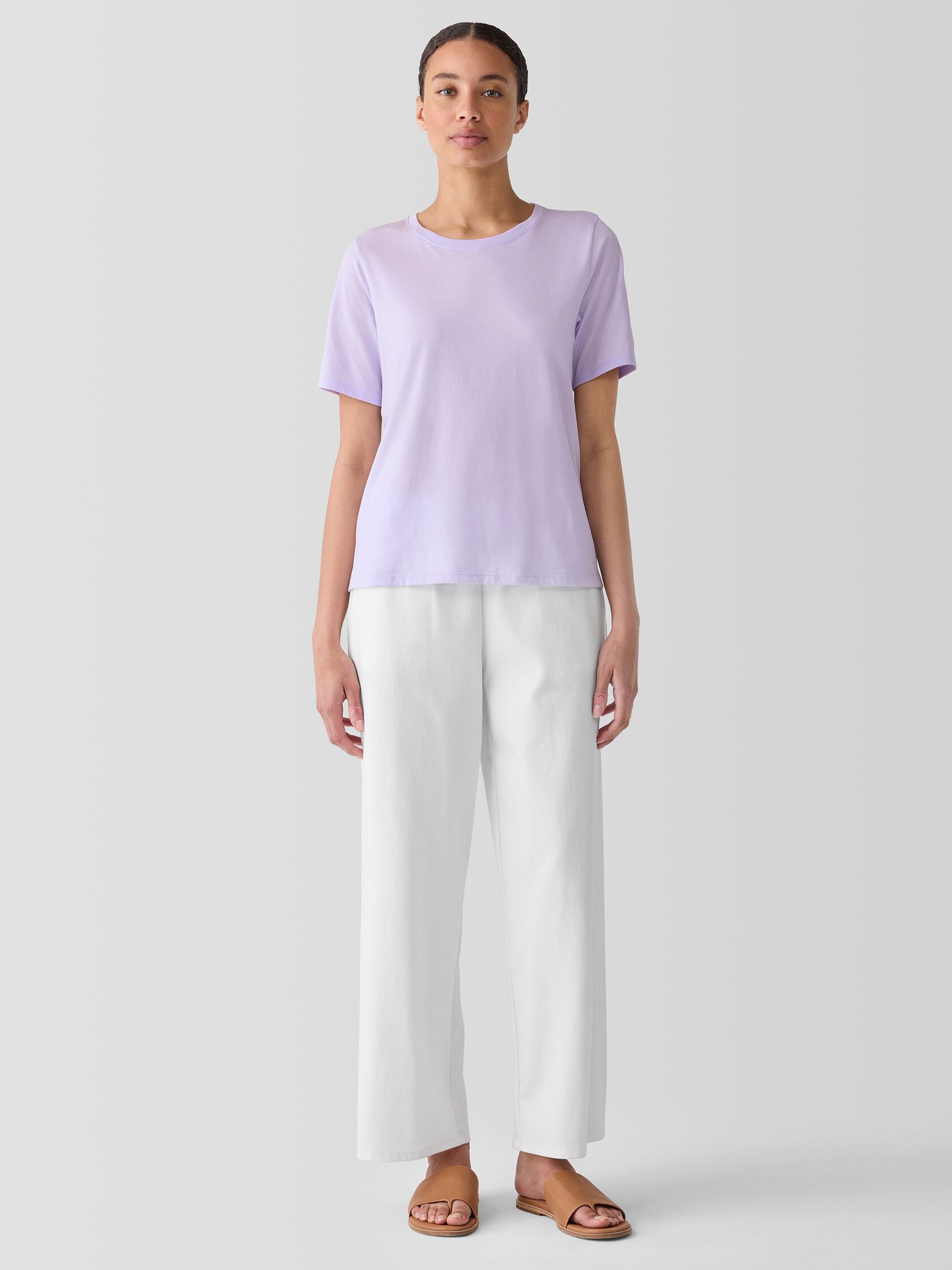 Organic Pima Cotton Jersey&nbsp;Round Neck Tee