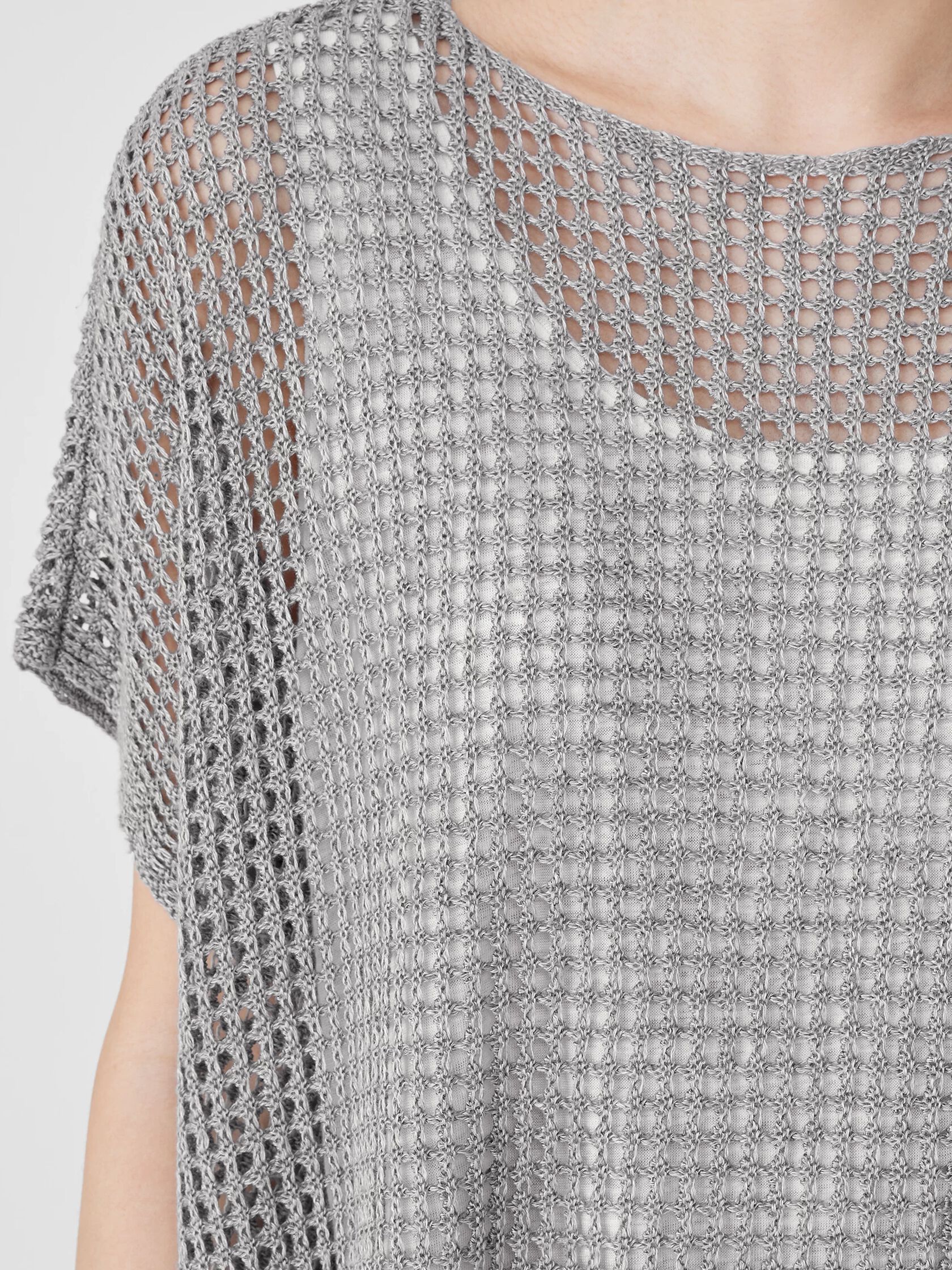 Organic Linen D&eacute;lav&eacute; Bateau Neck Top