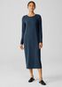 Stretch Jersey Knit Jewel Neck Dress
