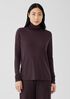 Pima Cotton Blend Turtleneck Top