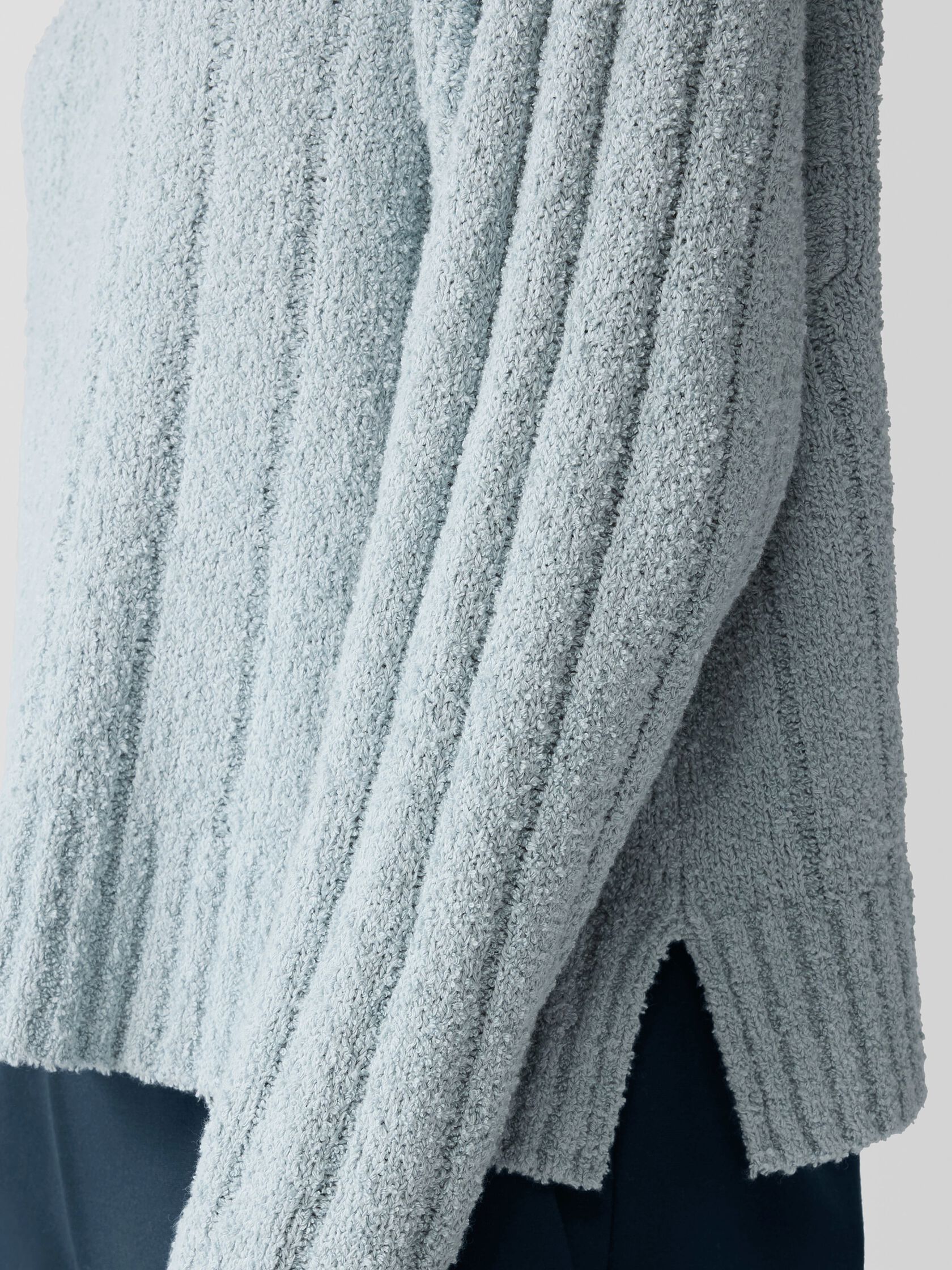 Cotton Fluff Rib Turtleneck Top