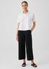 Cotton Blend Ponte Wide-Leg Pant