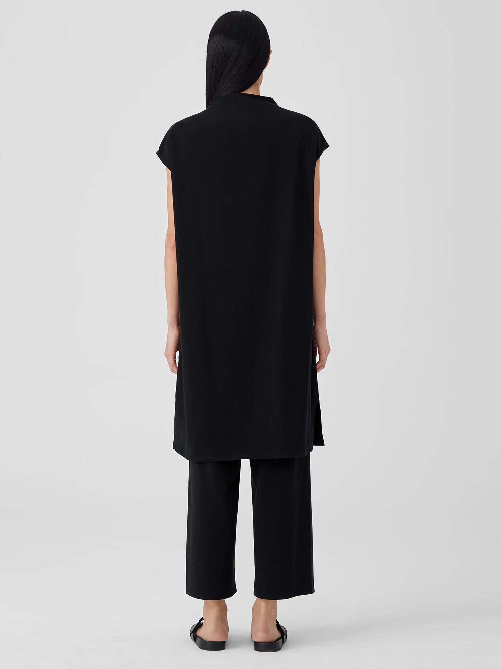 Traceable Organic Cotton Jersey Funnel Neck Dress