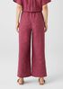Washed Organic Linen Delave Wide-Leg Pant