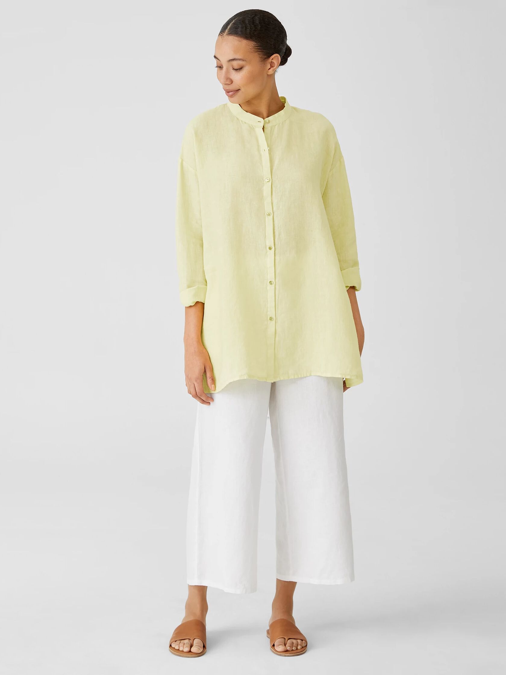 Garment-Dyed Organic Handkerchief Linen&nbsp;Shirt