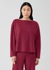 Boiled Wool Jersey Bateau Neck Top