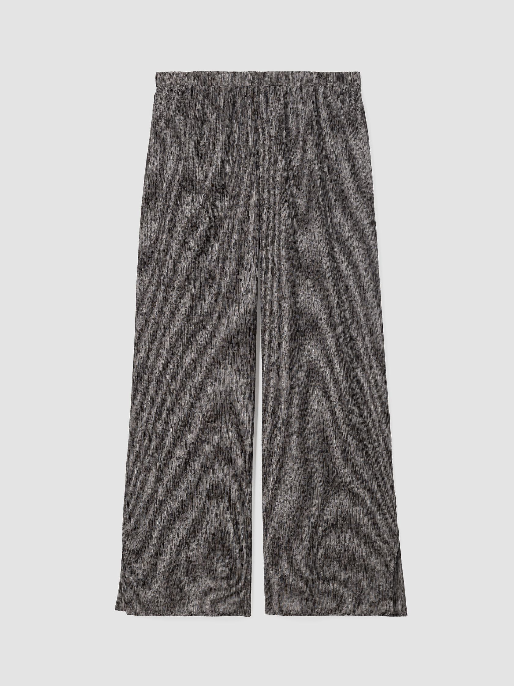 Woven Pliss&eacute; Wide-Leg Pant