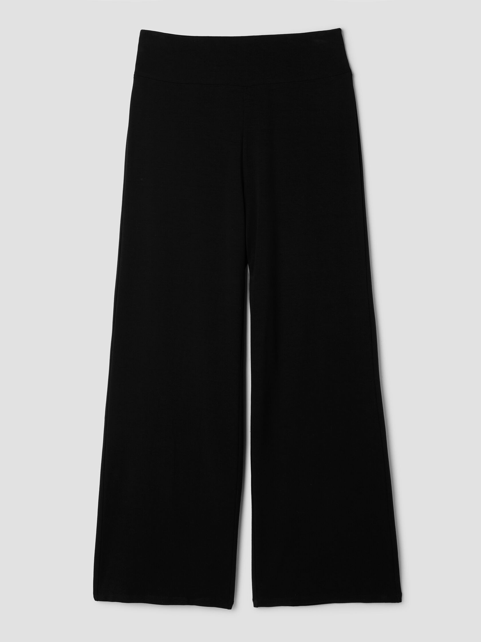 Stretch Jersey Knit Wide-Leg Pant