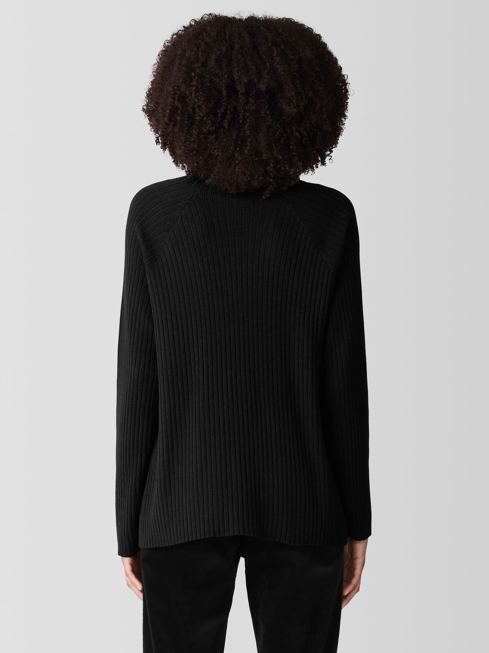 Peruvian Cotton Blend Funnel Neck Top