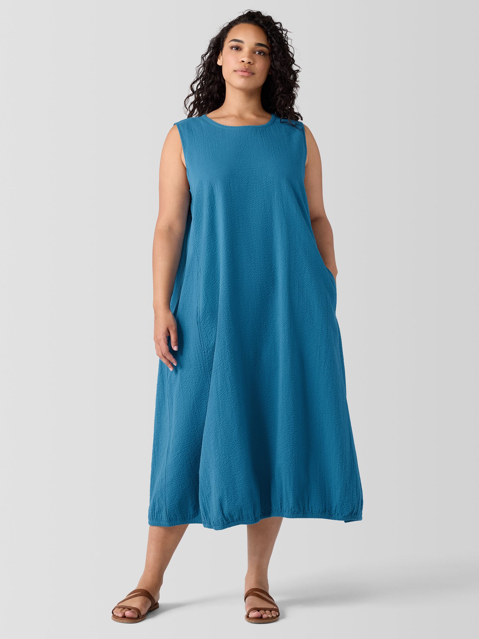 Organic Cotton Ripple Lantern Dress