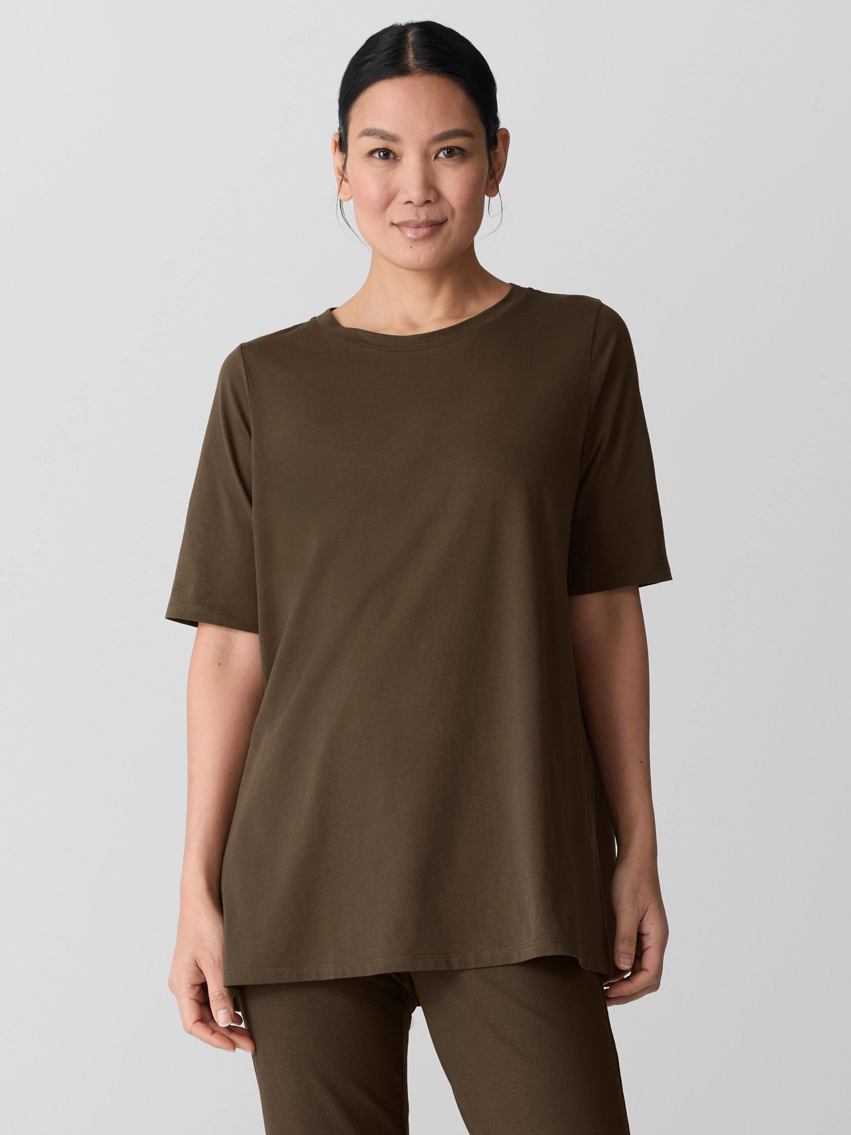 Organic Pima Cotton Jersey Long Tee