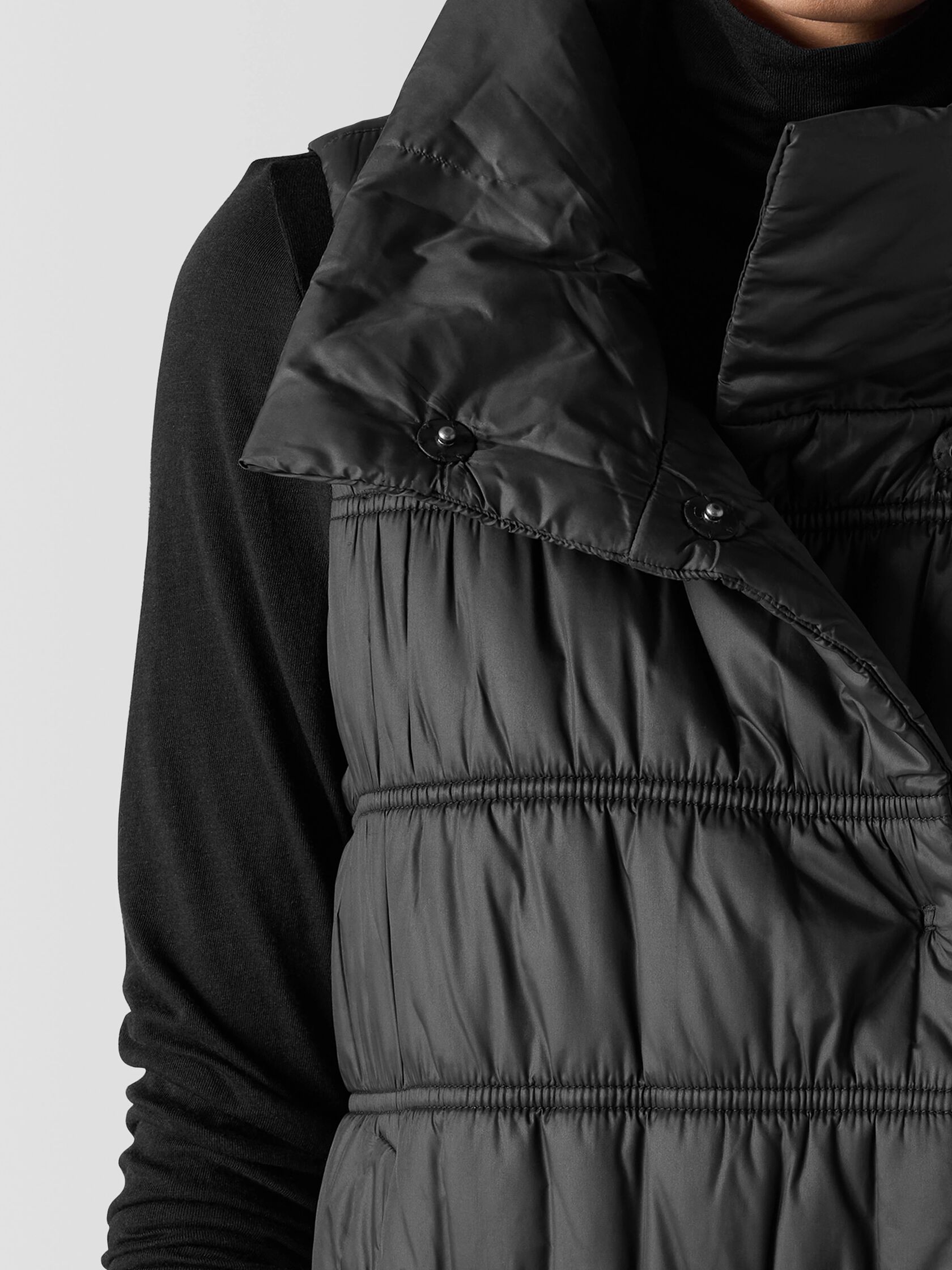 Eggshell Recycled Nylon Stand Collar Vest