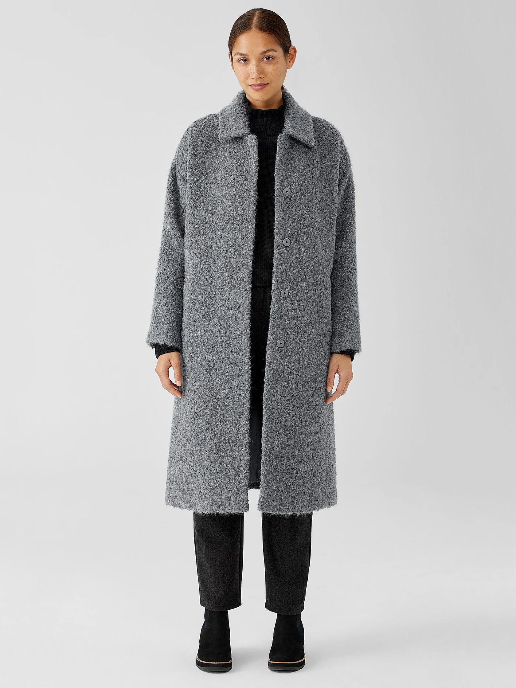 Alpaca Boucle Classic Collar Coat