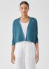 Organic Linen Cotton Airy Tuck Cropped Cardigan