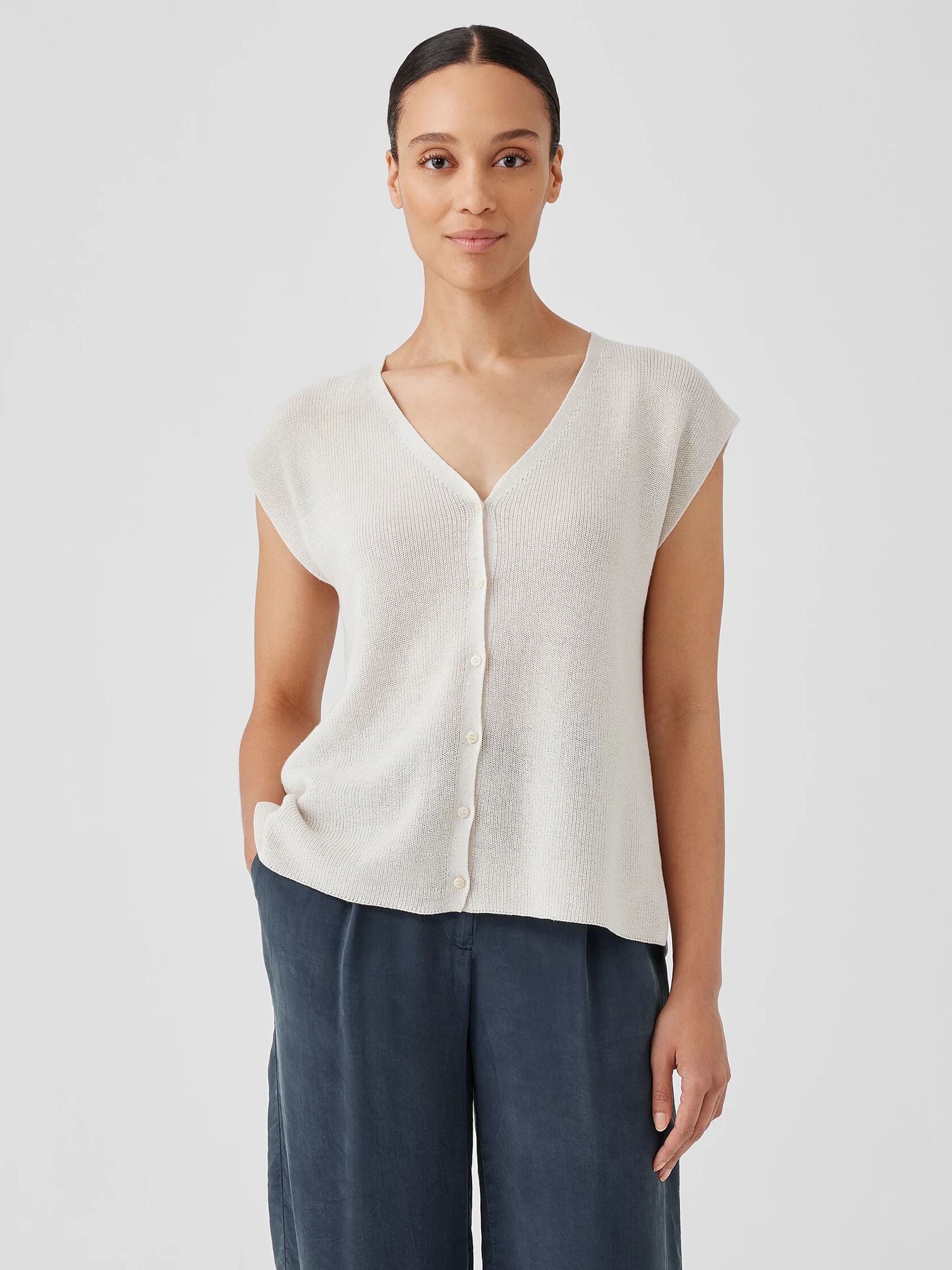 Peruvian Organic Cotton Crepe Vest